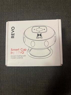 Revo Therapy Black Massage Smart Cupping Device with White Cable